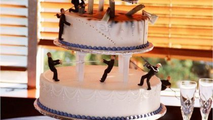 crazy wedding cake