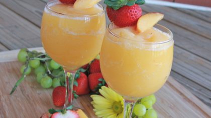 Peach Moscato Wine Slushies