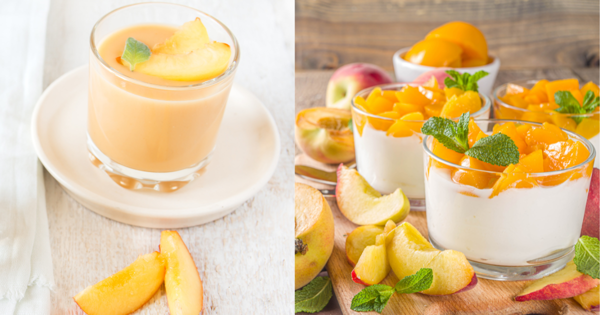 Peach flavoured desserts